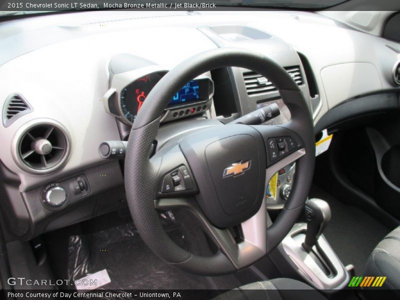 Mocha Bronze Metallic / Jet Black/Brick 2015 Chevrolet Sonic LT Sedan