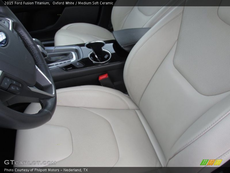 Oxford White / Medium Soft Ceramic 2015 Ford Fusion Titanium