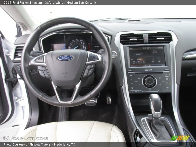 Oxford White / Medium Soft Ceramic 2015 Ford Fusion Titanium