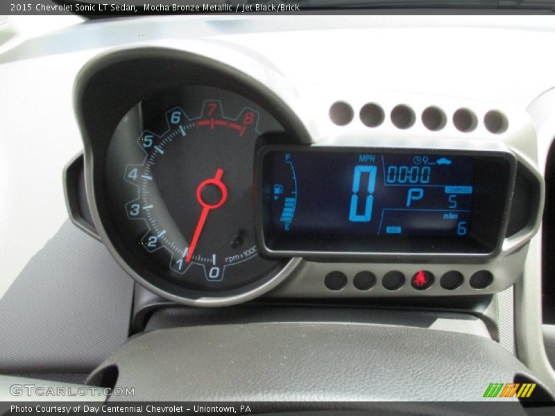 Mocha Bronze Metallic / Jet Black/Brick 2015 Chevrolet Sonic LT Sedan