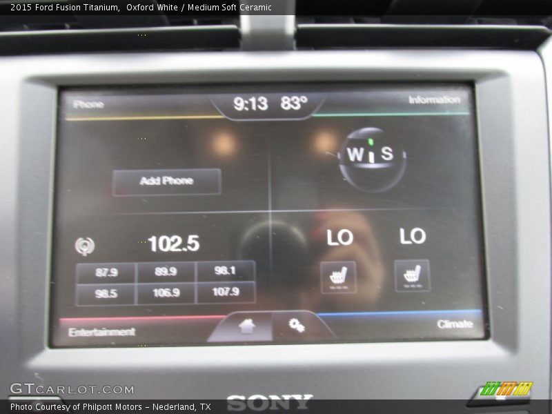 Oxford White / Medium Soft Ceramic 2015 Ford Fusion Titanium