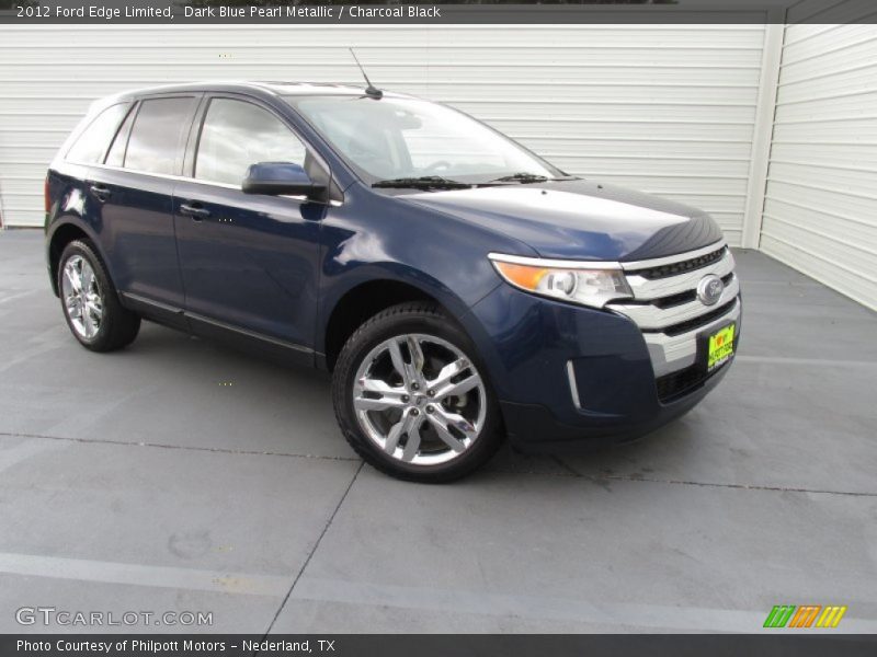 Dark Blue Pearl Metallic / Charcoal Black 2012 Ford Edge Limited