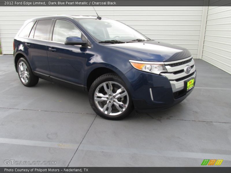 Dark Blue Pearl Metallic / Charcoal Black 2012 Ford Edge Limited