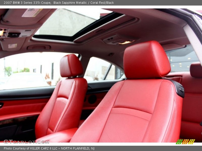 Black Sapphire Metallic / Coral Red/Black 2007 BMW 3 Series 335i Coupe
