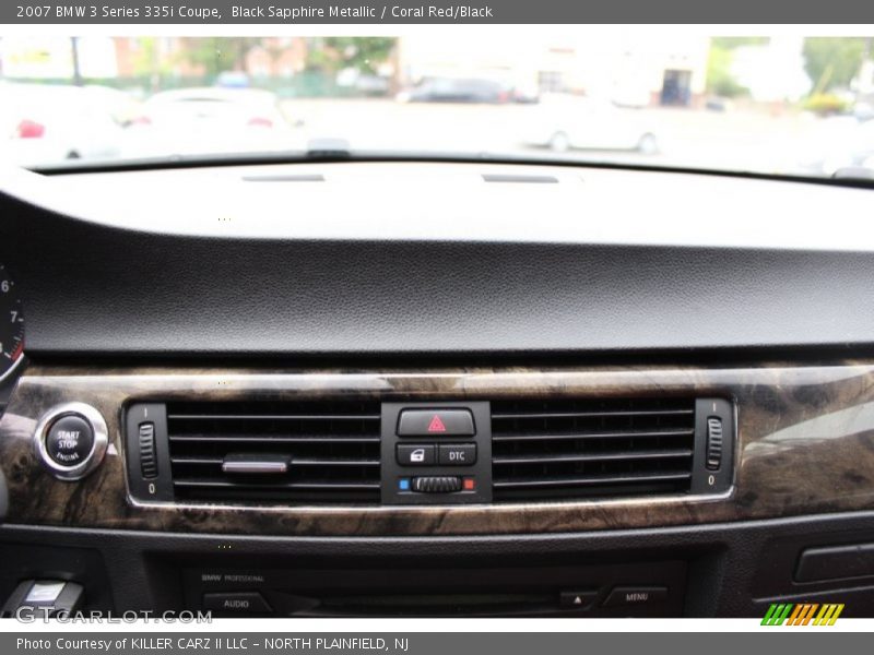 Black Sapphire Metallic / Coral Red/Black 2007 BMW 3 Series 335i Coupe
