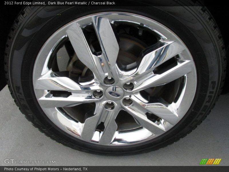 Dark Blue Pearl Metallic / Charcoal Black 2012 Ford Edge Limited