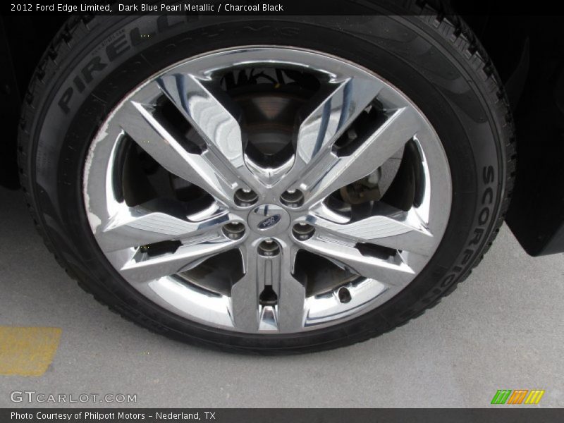 Dark Blue Pearl Metallic / Charcoal Black 2012 Ford Edge Limited