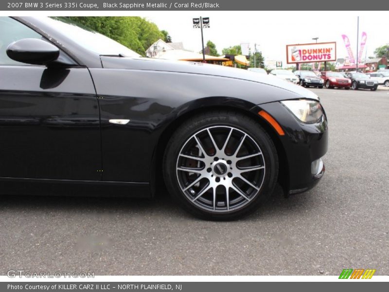 Black Sapphire Metallic / Coral Red/Black 2007 BMW 3 Series 335i Coupe