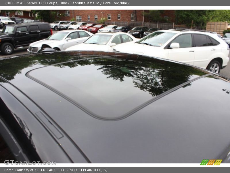 Black Sapphire Metallic / Coral Red/Black 2007 BMW 3 Series 335i Coupe