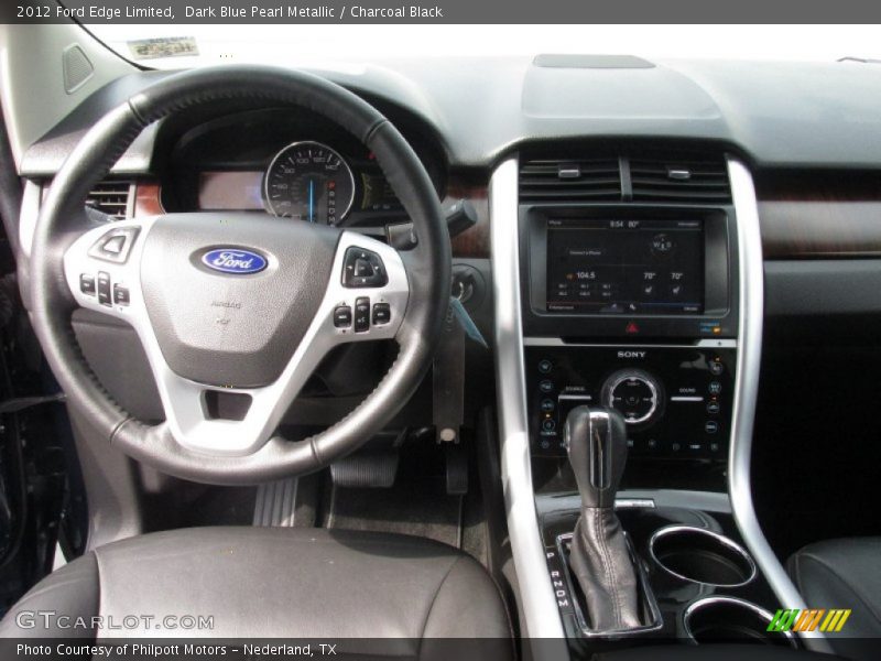 Dark Blue Pearl Metallic / Charcoal Black 2012 Ford Edge Limited