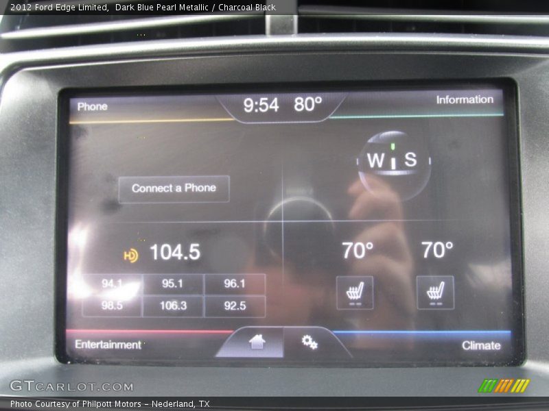 Dark Blue Pearl Metallic / Charcoal Black 2012 Ford Edge Limited