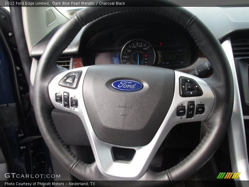 Dark Blue Pearl Metallic / Charcoal Black 2012 Ford Edge Limited