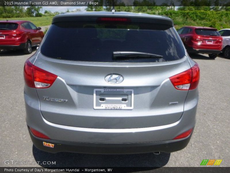 Diamond Silver / Beige 2015 Hyundai Tucson GLS AWD