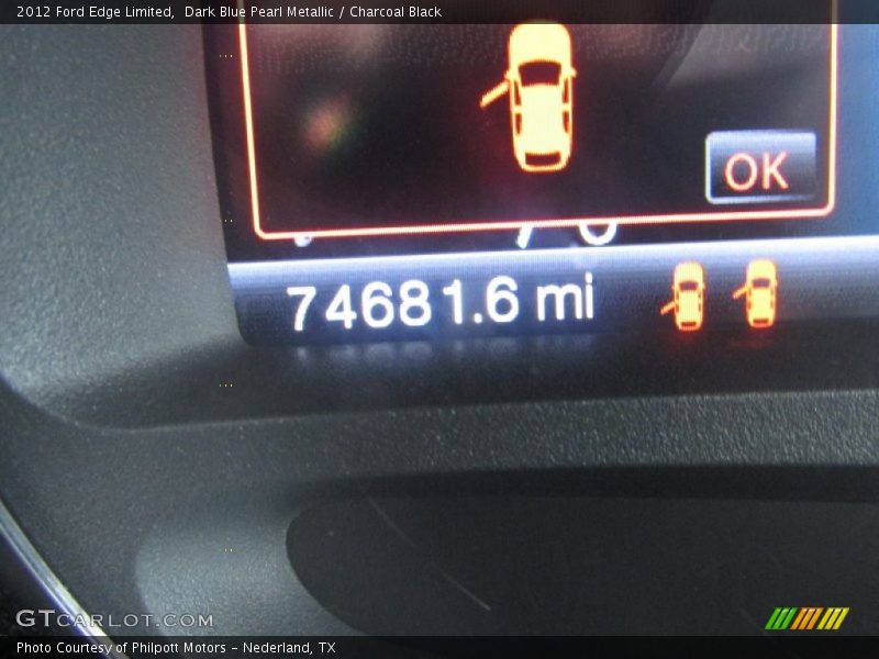 Dark Blue Pearl Metallic / Charcoal Black 2012 Ford Edge Limited