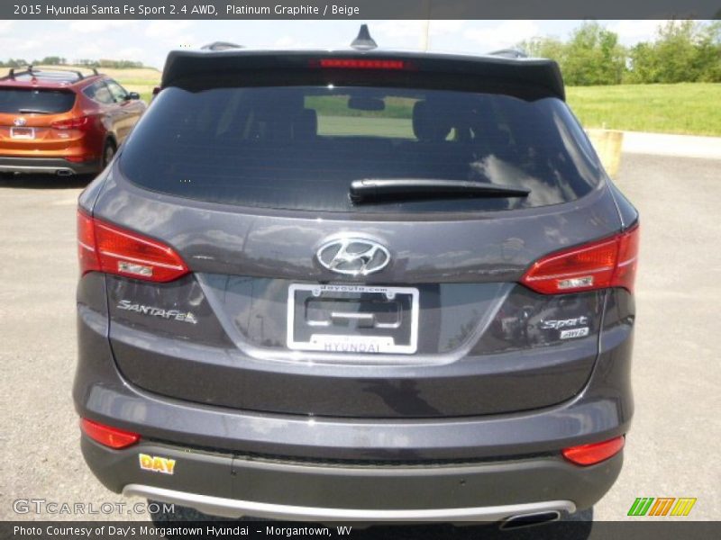 Platinum Graphite / Beige 2015 Hyundai Santa Fe Sport 2.4 AWD