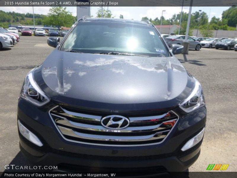 Platinum Graphite / Beige 2015 Hyundai Santa Fe Sport 2.4 AWD