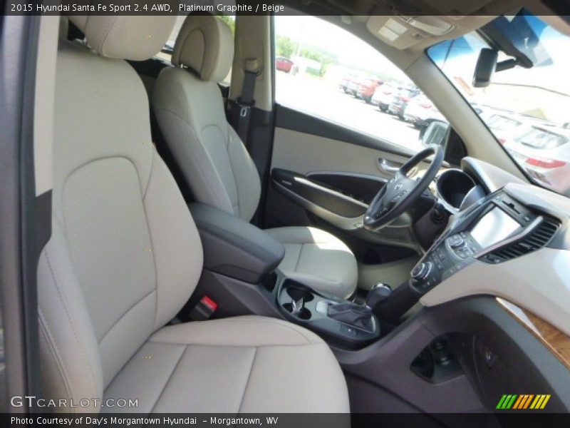 Platinum Graphite / Beige 2015 Hyundai Santa Fe Sport 2.4 AWD