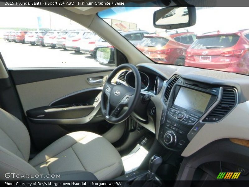 Platinum Graphite / Beige 2015 Hyundai Santa Fe Sport 2.4 AWD