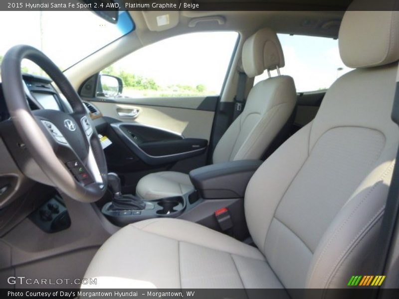 Platinum Graphite / Beige 2015 Hyundai Santa Fe Sport 2.4 AWD