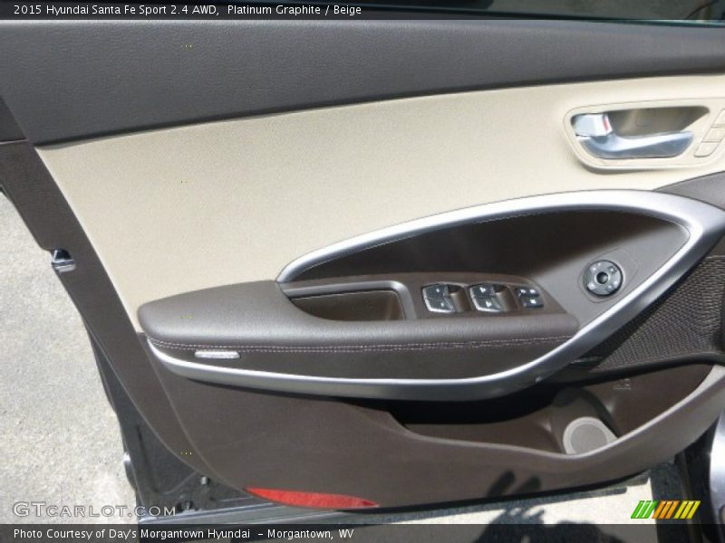 Platinum Graphite / Beige 2015 Hyundai Santa Fe Sport 2.4 AWD