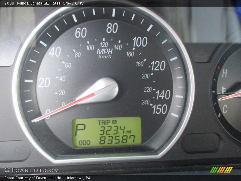 Steel Gray / Gray 2008 Hyundai Sonata GLS