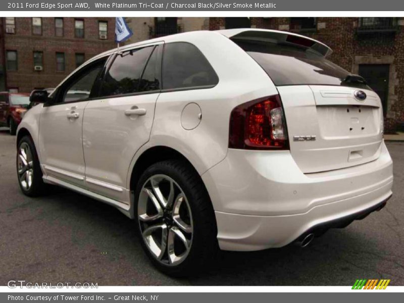 White Platinum Tri-Coat / Charcoal Black/Silver Smoke Metallic 2011 Ford Edge Sport AWD