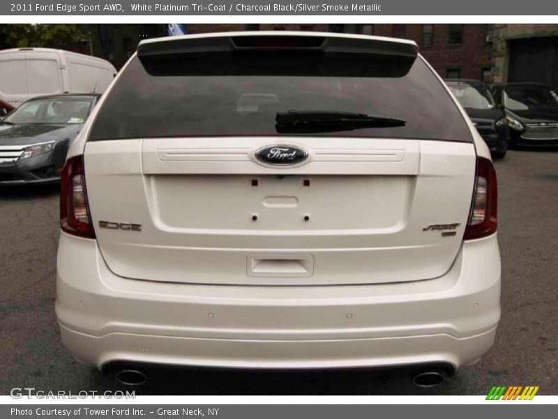 White Platinum Tri-Coat / Charcoal Black/Silver Smoke Metallic 2011 Ford Edge Sport AWD