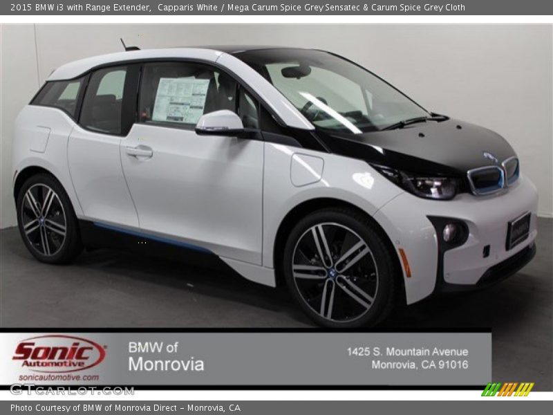 Capparis White / Mega Carum Spice Grey Sensatec & Carum Spice Grey Cloth 2015 BMW i3 with Range Extender