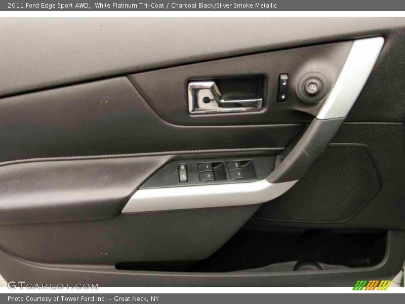 White Platinum Tri-Coat / Charcoal Black/Silver Smoke Metallic 2011 Ford Edge Sport AWD