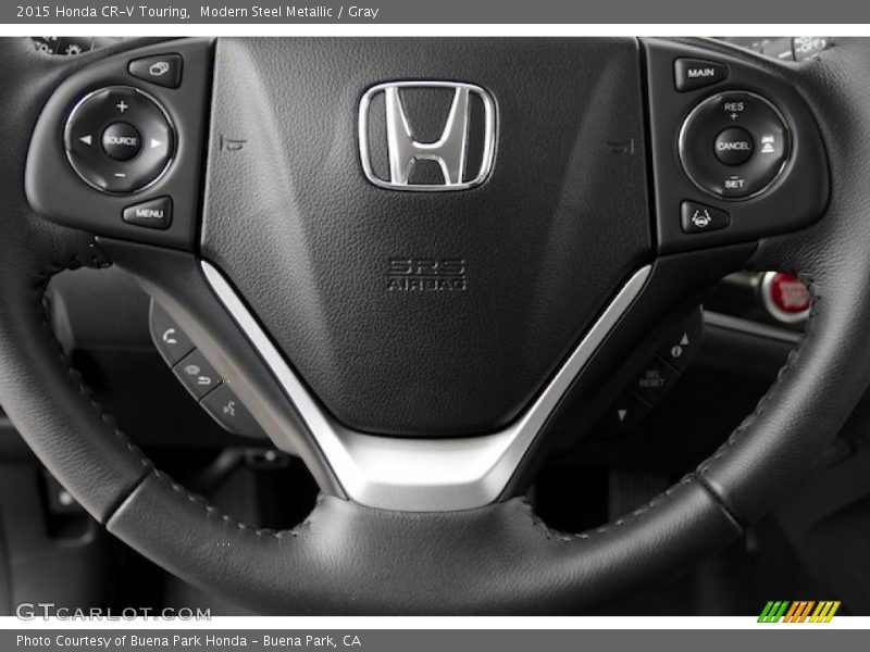 Modern Steel Metallic / Gray 2015 Honda CR-V Touring