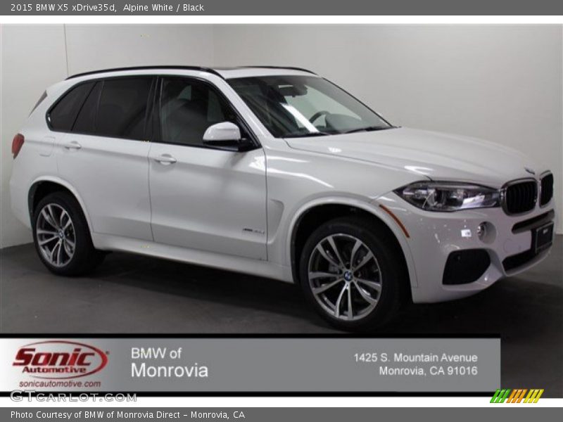 Alpine White / Black 2015 BMW X5 xDrive35d