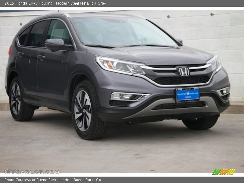 Modern Steel Metallic / Gray 2015 Honda CR-V Touring