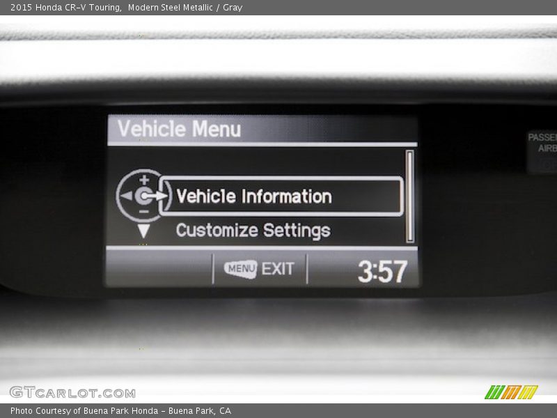 Modern Steel Metallic / Gray 2015 Honda CR-V Touring