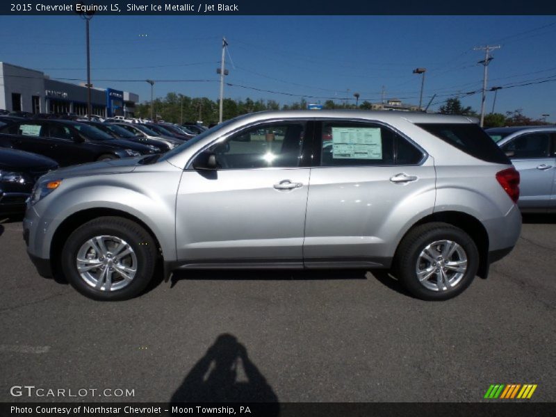 Silver Ice Metallic / Jet Black 2015 Chevrolet Equinox LS