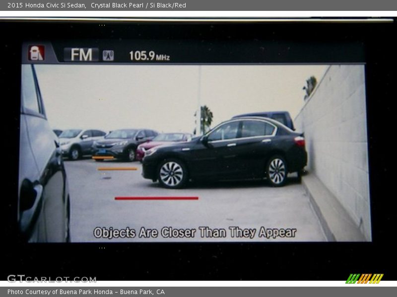 Crystal Black Pearl / Si Black/Red 2015 Honda Civic Si Sedan
