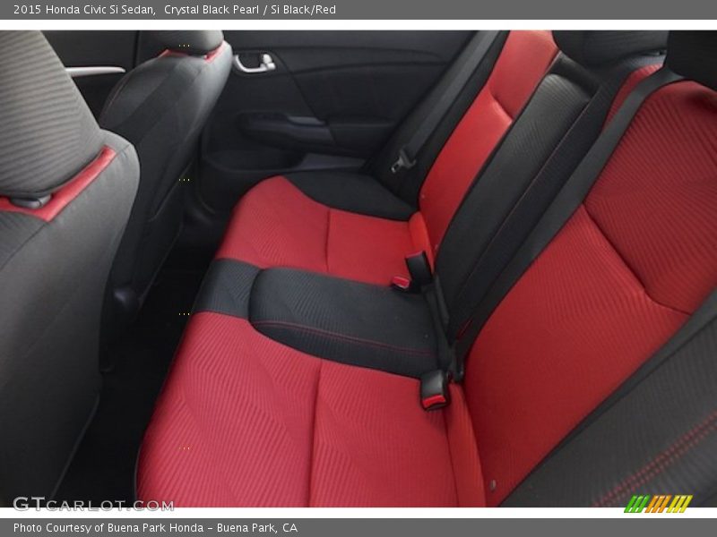 Crystal Black Pearl / Si Black/Red 2015 Honda Civic Si Sedan