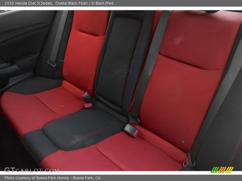 Crystal Black Pearl / Si Black/Red 2015 Honda Civic Si Sedan