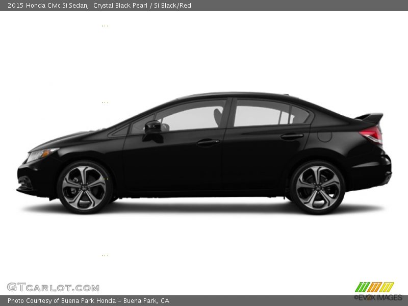 Crystal Black Pearl / Si Black/Red 2015 Honda Civic Si Sedan