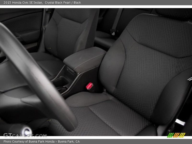 Crystal Black Pearl / Black 2015 Honda Civic SE Sedan