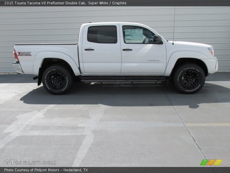 Super White / Graphite 2015 Toyota Tacoma V6 PreRunner Double Cab