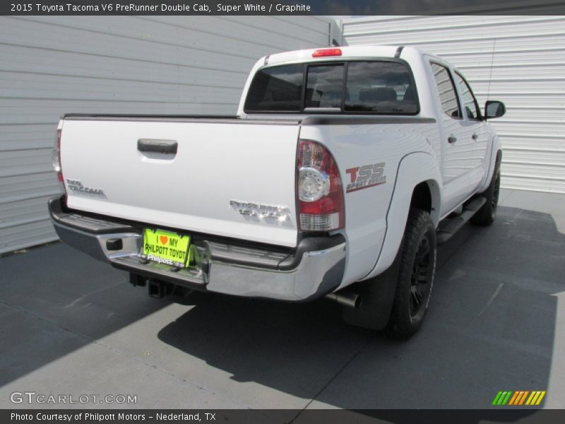 Super White / Graphite 2015 Toyota Tacoma V6 PreRunner Double Cab