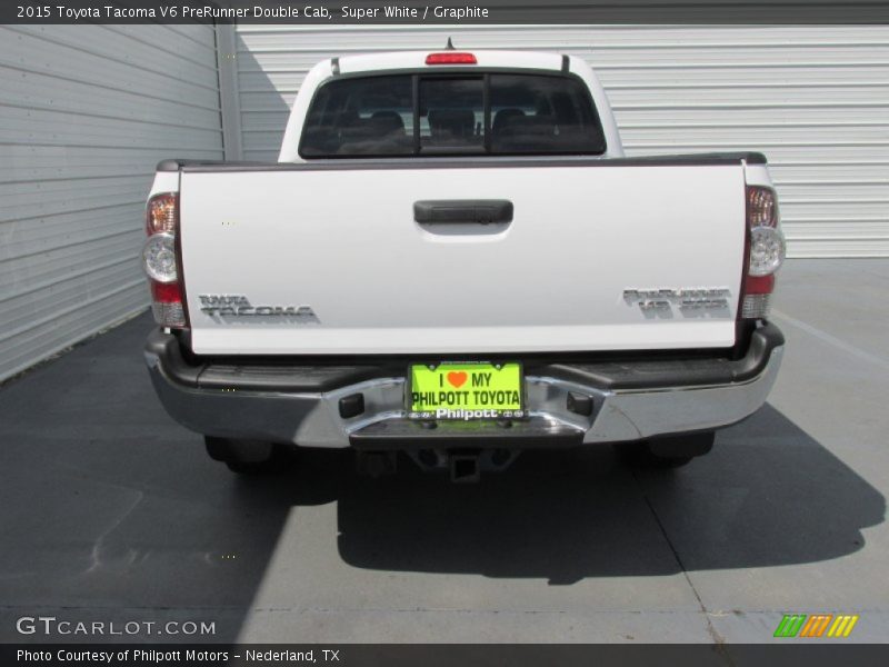 Super White / Graphite 2015 Toyota Tacoma V6 PreRunner Double Cab