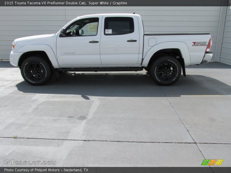 Super White / Graphite 2015 Toyota Tacoma V6 PreRunner Double Cab