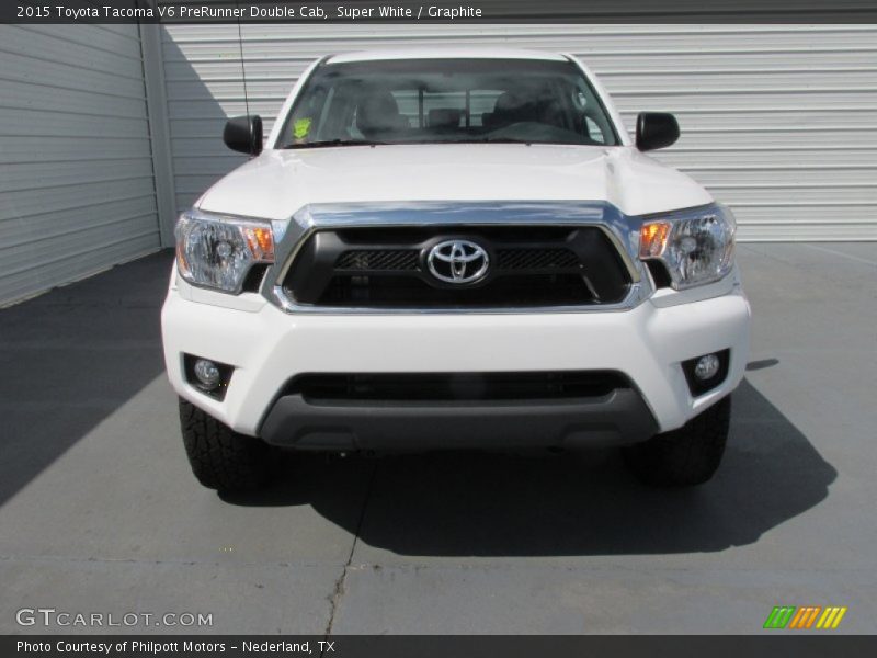 Super White / Graphite 2015 Toyota Tacoma V6 PreRunner Double Cab