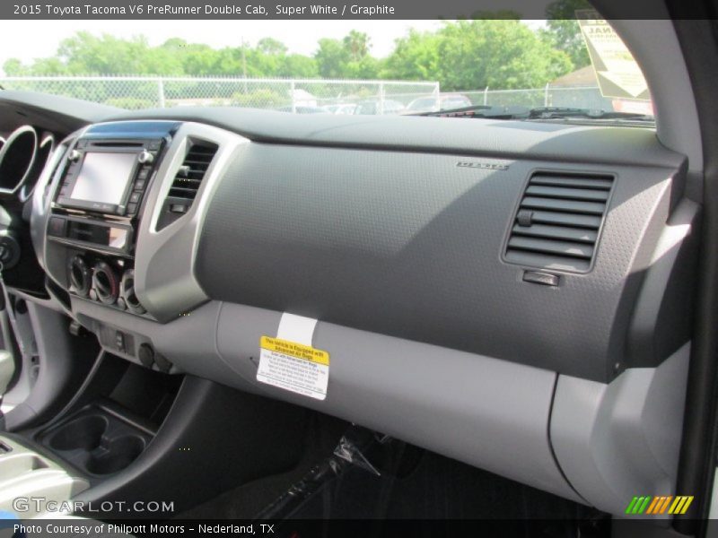 Super White / Graphite 2015 Toyota Tacoma V6 PreRunner Double Cab