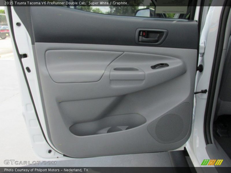 Super White / Graphite 2015 Toyota Tacoma V6 PreRunner Double Cab