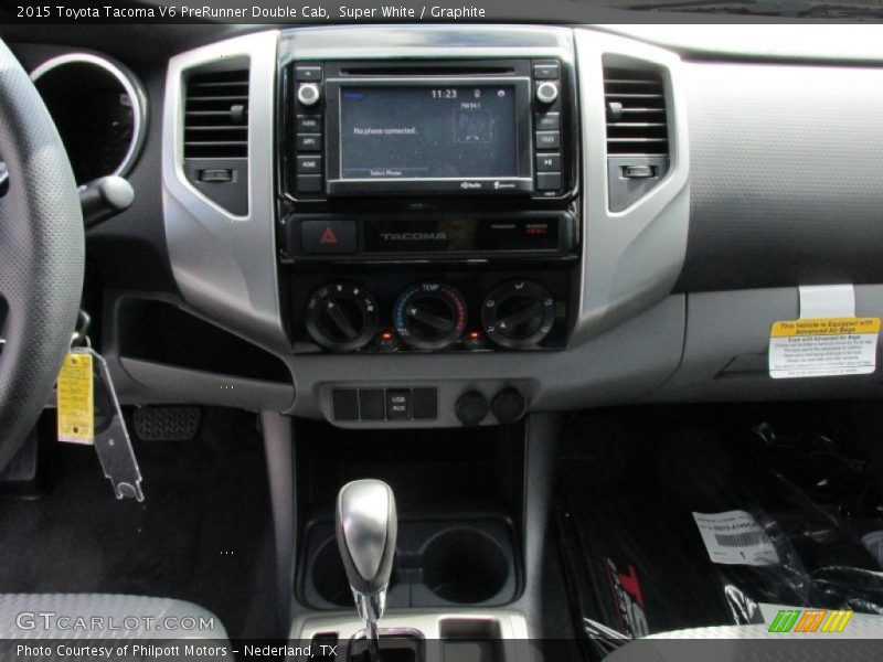 Super White / Graphite 2015 Toyota Tacoma V6 PreRunner Double Cab