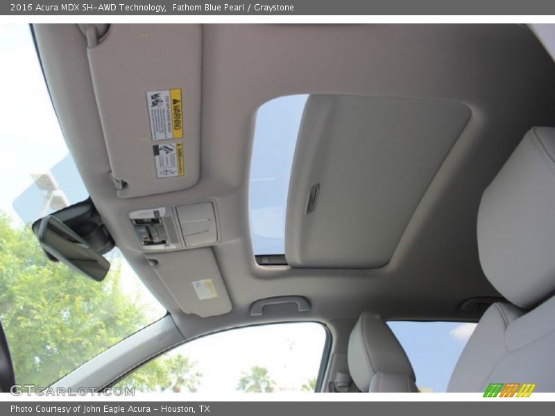 Fathom Blue Pearl / Graystone 2016 Acura MDX SH-AWD Technology