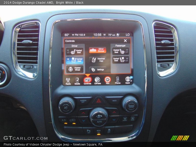 Bright White / Black 2014 Dodge Durango Citadel AWD