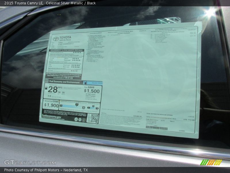 Celestial Silver Metallic / Black 2015 Toyota Camry LE